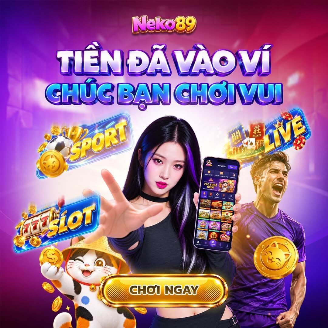 Banner sự kiện: Tiền đã vào ví, chúc bạn chơi vui, Sport/Slot/Live