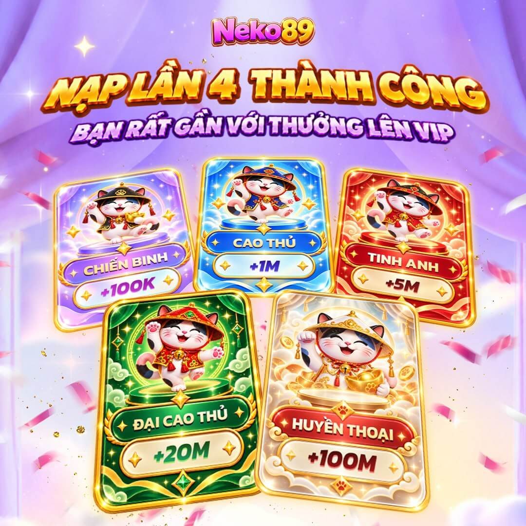 Banner sự kiện: Nạp lần 4 thành công, rất gần thưởng lên VIP